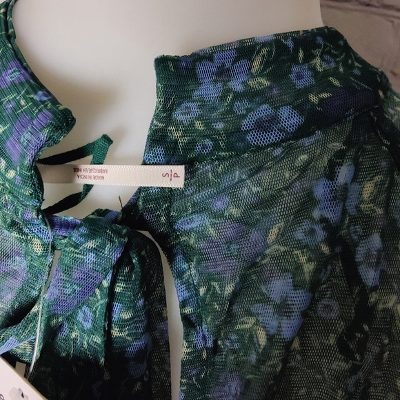 Free People Sweet Heart Top in Emerald Combo Size Small NWT - Picture 7 of 7